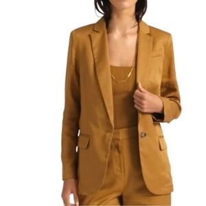 J. Crew NWT Women's Alfie Gramercy Twill Tan One Button Blazer- Size 14‎